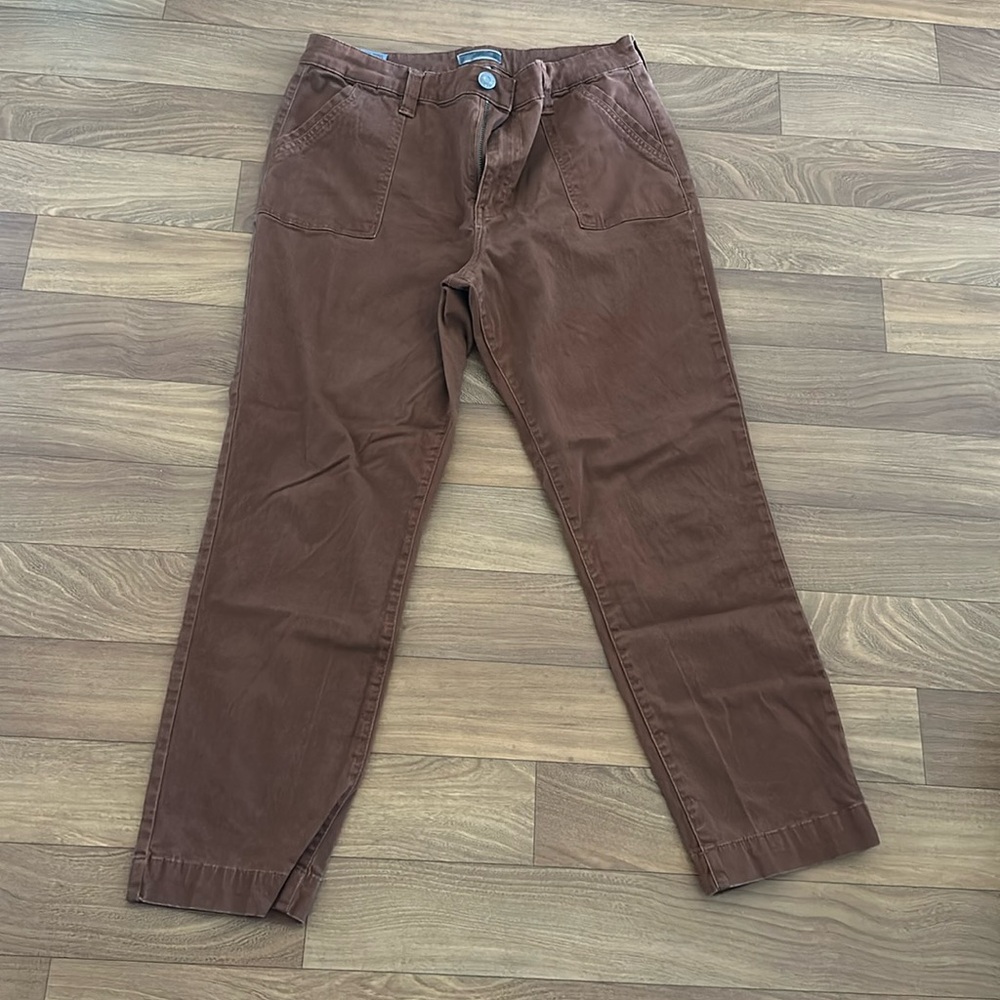 KUT from the Kloth, chestnut, High Waist Slim Straight Leg Pants - size 12